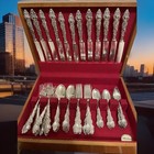 90-pc 1847 Rogers Columbia Flatware 12 Serv Sets 11 Hostess Serpent Silverplate