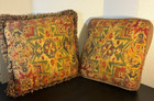 Vintage Croscill  Square Throw Pillow Set Of 2
