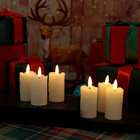 6 Pcs Flameless Votive Candles With Timer Battery Operated