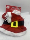 2 New Pets Puppy Small Dog  cat Xmas Elf   Santa Costume Shirt Top Christmas Bg