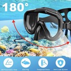 Adult Snorkel Set Gear Anti-fog Panoramic View Swimming Mask With Carry Bag