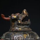 11 8   Chinese Ancient Bronze Fengshui Auspicious Beast Incense Burner Censer