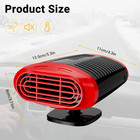 2000w Portable Heater Heating Cooling Fan Defroster Demister Car Truck Suv 12v