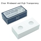 600 Pcs Coin Flips 6 Assorted Sizes 2  X 2  Cardboard Coin Holders Mylar Coin