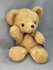 Eden Musical Windup Vintage Teddy Bear Tan Brown Plush Red Tongue