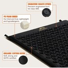 Shakti Gots-certified Acupressure Mat   Pillow Set Black Back neck