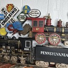 Vintage Huge Rare 3d Burwood Products Company 502 Erie Pa Railroad Wall Hanging
