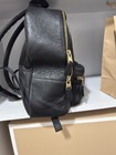 Coach Black Pebbled Zip Backpack Gold Hardware Pockets Adjustable Straps Logo