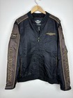 Harley Davidson Jacket Mens Brown Size Xl 110th Anniversary Nylon Riding Bomber