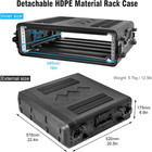 2u Rack Case Shallow 17  Depth  19  Rackmount Flight Case  Watertight Dust-proof