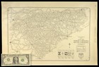 Vintage South Carolina Map Highway North Carolina Auto Trails 1926 Antique