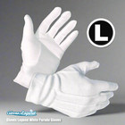 50 Pairs - Large Gloves Legend 100  Cotton White Parade Formal Attire Gloves
