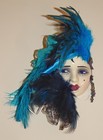 Unique Creations Lady Face Mask Wall Hanging Decor - New In Box