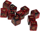 20 Pieces Polyhedral Dice Set D6 Dice 16mm Acrylic 6 Sided Dice Game Dice For   