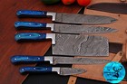 Custom Handmade Forged Damascus Steel Chef Knife Set Kitchen Knives Set 1575
