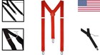 Adjustable Y-shaped Suspenders In Red - Durable And Stylish For All Occasions