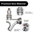 Stainless Steel Core Draft Beer Faucet Polished Brass Beer Faucet For Keg Tap   