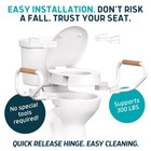 Lunderg Raised Toilet Seat With Handles - Round standard - Easy To Install