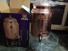 Pure Hammered Copper Water Dispenser With Stand 5 Ltr  Copper Matka Tank Vessel