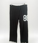 Vtg Y2k Viictorias Secret Pink Wide Leg Flare Sweats Black Lounge Pants Large