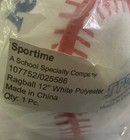 Rag Ball Sport Time Size Softball 12    White Polyester A School Specialty Company