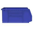Stackable Blue Storage Bins 11x11x5 Heavy Duty Multi Purpose Organizer 6 Pack