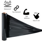 18  X 1500  80 Gauge 4 Rolls Pallet Wrap Stretch Film Hand Shrink Wrap Black New