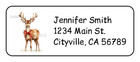 Christmas Reindeer Personalized Holiday Return Address Labels Stickers Tags