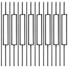 16 Pack Iron Balusters 44 Inch Stair Spindles Wrought Metal Railing Satin Black