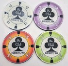 The Club Casino Card Room Everett Washington 4 Chip Bundle 