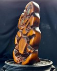 Tiki Vintage Maori Hand Made New Zealand Wood Carving 5 1 2 3 1 2 Paua Shell Eye