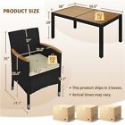  7 Pcs Outdoor Dining Set Rattan Patio Furniture Set Outdoor Table With 6 Chairs