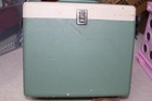 Vtg Singer Green   White Featherweight Sewing Machine Carrying Case