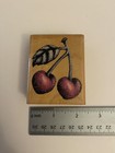 Rubber Stampede A255e Cherries Wood Mounted Rubber Stamp Rs21