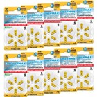 60 Count Hearing Aid Batteries Size 10 - Long-lasting  Easy Change Yellow Tabs