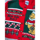 Vintage Winnie The Pooh Christmas Cardigan Sweater Candy Cane Size Small 2t