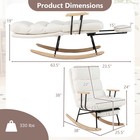 Nursery Rocking Chair W  5-level Adjustable Backrest   Retractable Footrest