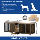 94 5  Large Dog Crate Furniture Heavy Duty Dog Kennel W room Divider Feeder Bowl
