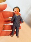 Antique Vintage Painted Bisque Hertwig Boy Dollhouse Doll 3 5 8  Tall 1 12 Scale