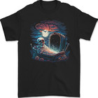 A Coffin And Skeleton In A Graveyard Halloween Mens T-shirt 100  Cotton