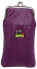 Genuine Leather Cigarette Case With Lighter Pouch Purple By Marshal