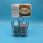 Tablecraft Chrome Condiment Jelly Caddy Rack Model No  597c