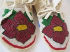 Vtg Deerskin Native American Moccasins Beaded  Shoshone Never Used