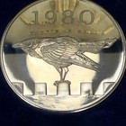 1980 Tower Of London  Solid Nickel Silver Medal medallion Coin Token Vintage Ogp