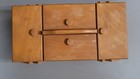 Vintage Wooden Accordion Fold Out Sewing Box Basket Made In Romania