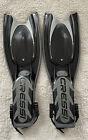 Cressi Frog Plus Scuba Diving Snorkeling Open Heel Fins Sz  M-l Black Italy