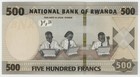 Rwanda 500 Francs 1-2-2019 Pick 42 Unc Banknote Uncirculated