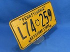 Pennsylvania License Plate -  l724 259 Keystone State - No Tags - Expired