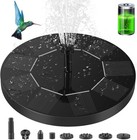 Vertical Bird Bath Fountain  Solar Floating Pump For Ponds  Gardens