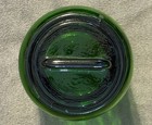 Vintage Emerald Green Glass Apothecary Lidded Jar Tab Handle 8 75 Inches